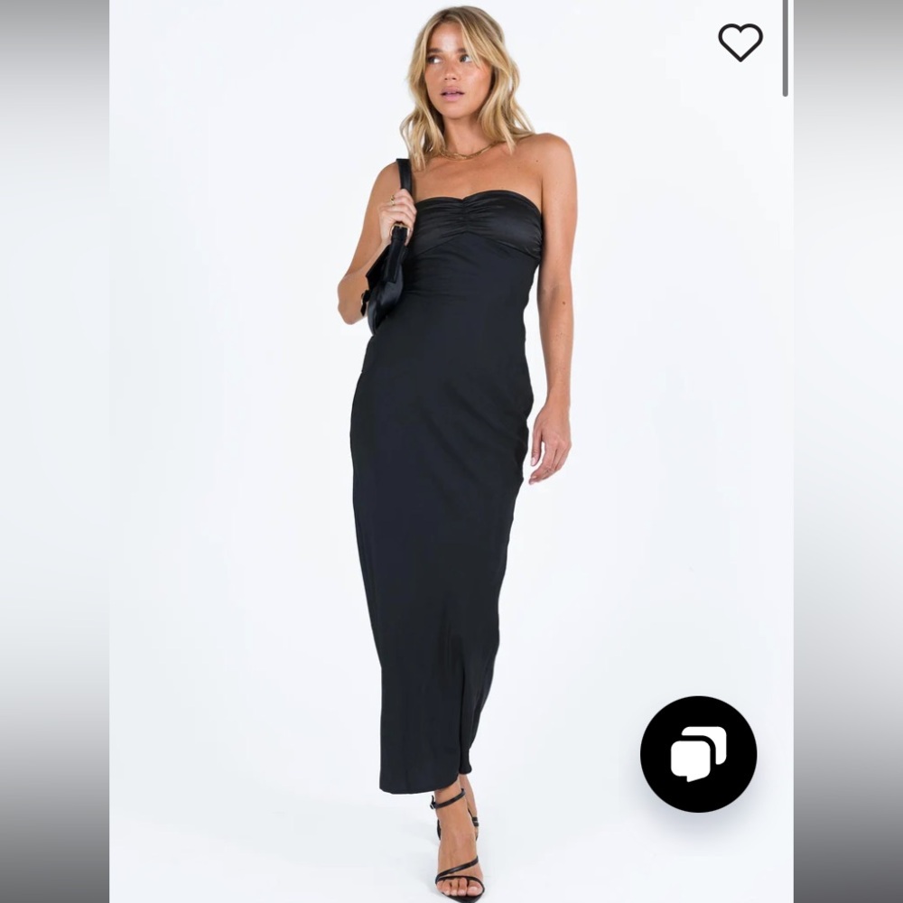 PRINCESS POLLY | Abeila Midi Black Dress | Size 6